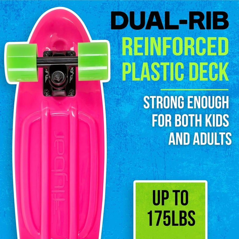Flybar 22 Inch Kids Skateboard – Mini Cruiser Skateboards for Kids Ages 6-12, Outdoor Toys, Lightweight, Durable, Non-Slip Deck, ABEC-7 Bearings, Holds up to 175 lbs - Image 4